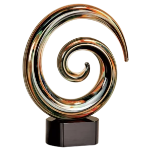 9 1/4" Swirl Art Glass