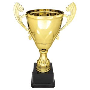 Completed Metal Cup on Plastic Base