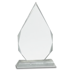 Crystal Diamond on Clear Pedestal Base