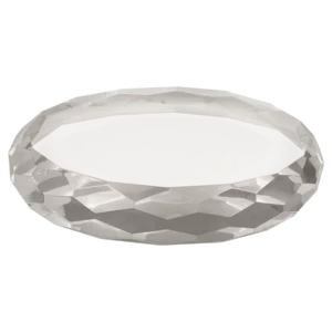 Clear Oval Crystal Paperweight