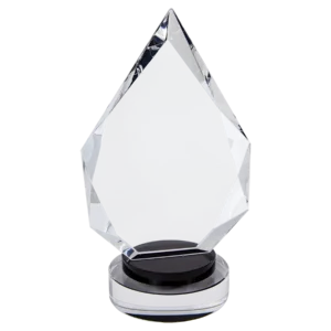 Diamond Crystal on Black & Clear Round Base