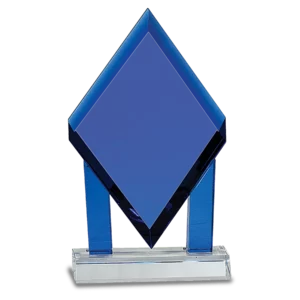 Blue Crystal Floating Diamond with Blue Columns