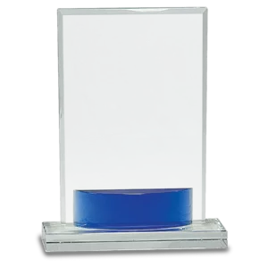 Crystal Rectangle with Blue Accent