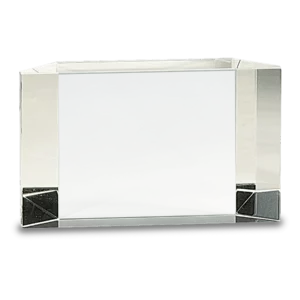 Clear Crystal Facet Block