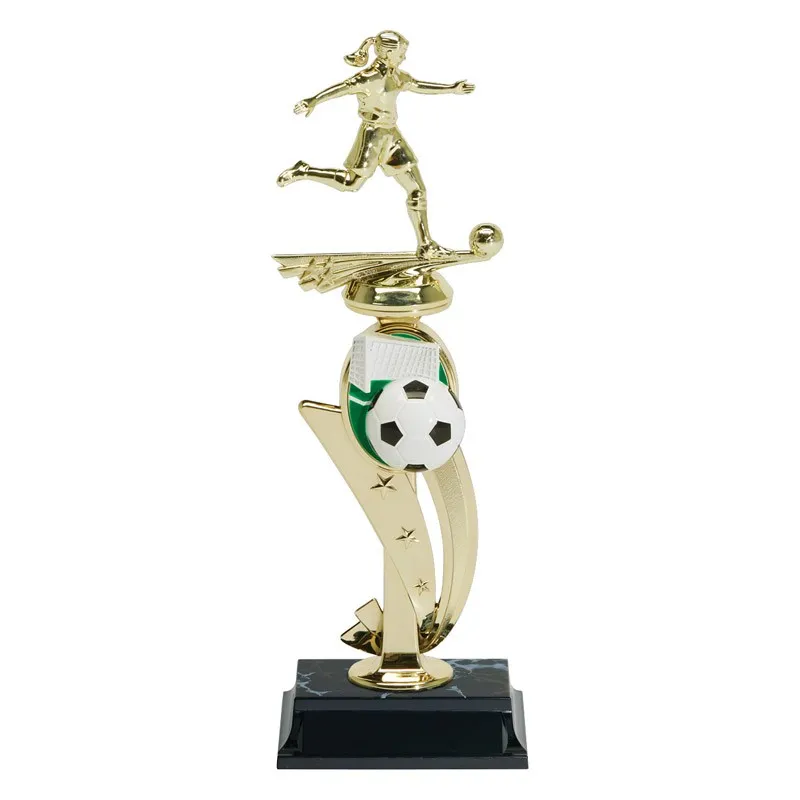 Color Scene Assembled Trophy Soccer- Female