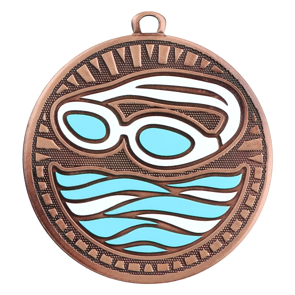 Swimming 2 3/8" Medal