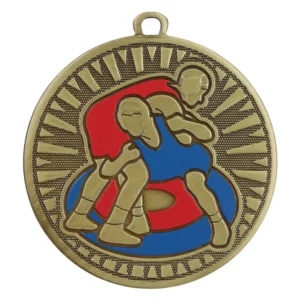 Wrestling Female 2 3/8" Medal