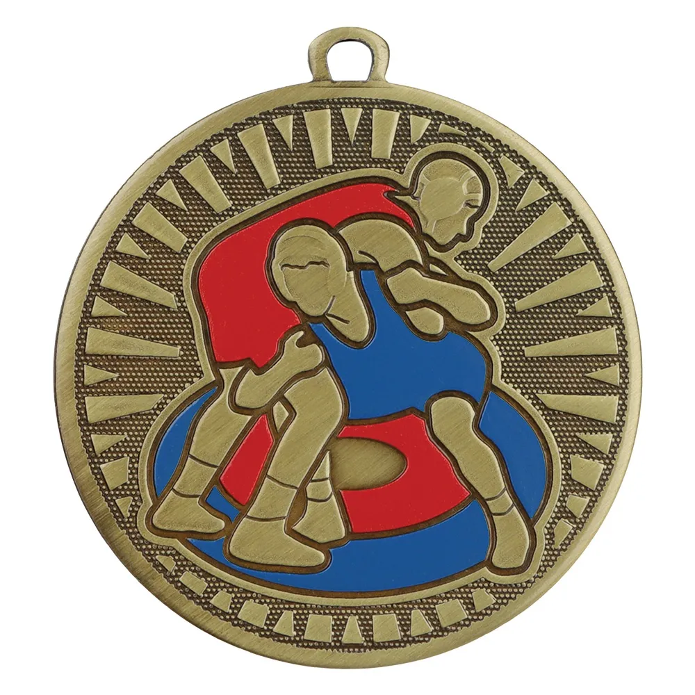Wrestling Female 2 3/8" Medal