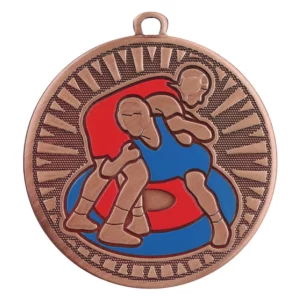 Wrestling Male 2 3/8" Medal